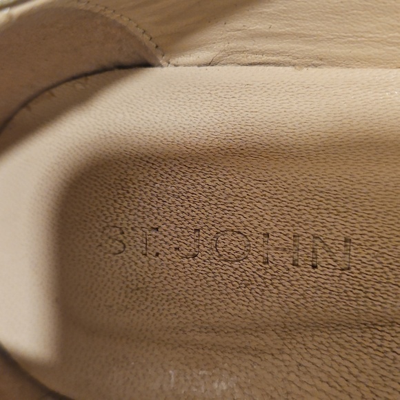 St. John Gold and Silver Flats with Metallic Cap Toe - Picture 2 of 4